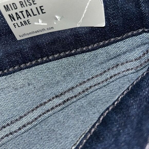 Kut From The Kloth  Mid-rise Flare Navy Blue Jeans(Size 10) - Picture 8 of 10